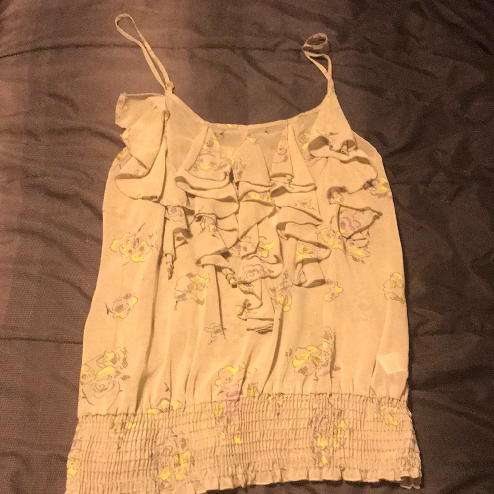 NWT Ever 21 strapless ruffles in front